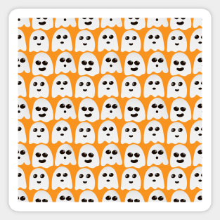 Cute ghost  halloween pattern Sticker